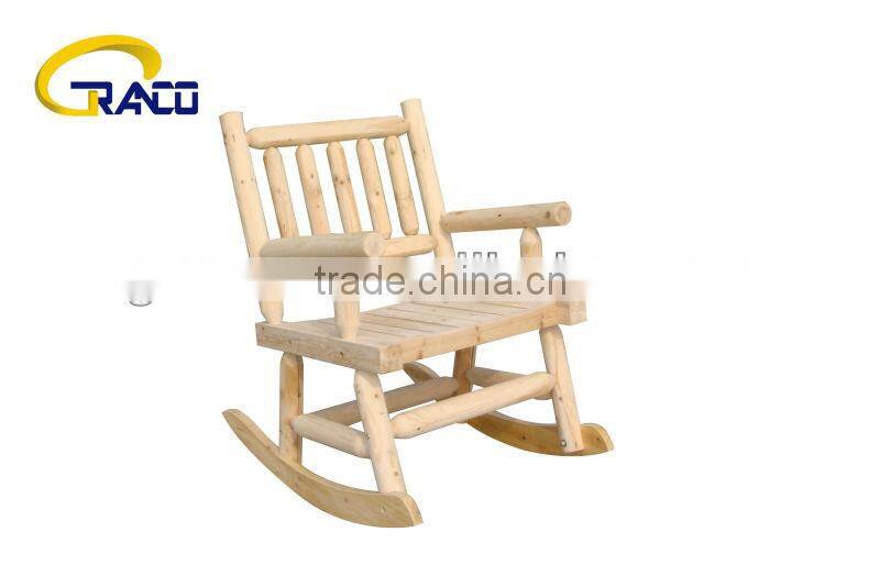 Granco GW003 outdoor furniture Wooden Log rocking chair