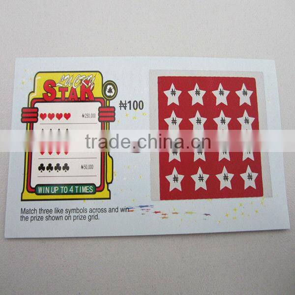 lottery card printing