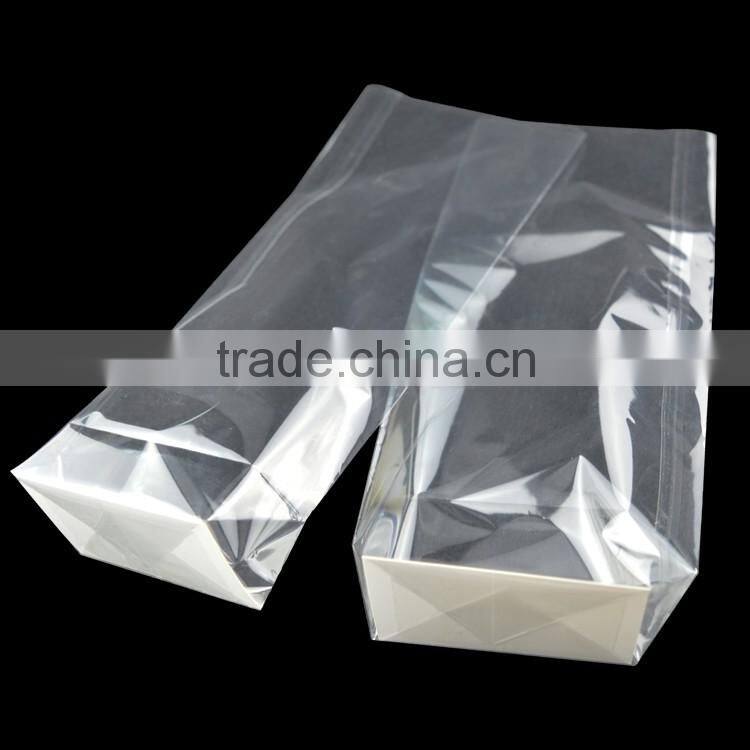 square bottom self adhesive seal opp bags with paper card