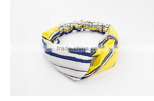 >>new Design fashionable cute girls hair accessories stripe headwraps/