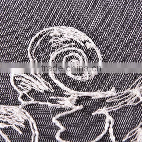 China latest cotton metallic big swiss voile lace