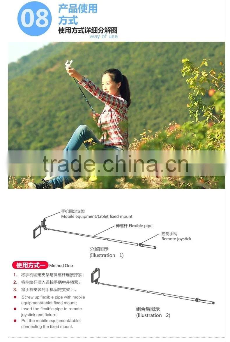 Wireless Bluetooth Mobile Phone Camera Monopod Bluetooth Remote Control Self-timer Shutter & Clip for Iphone Sumsung phone