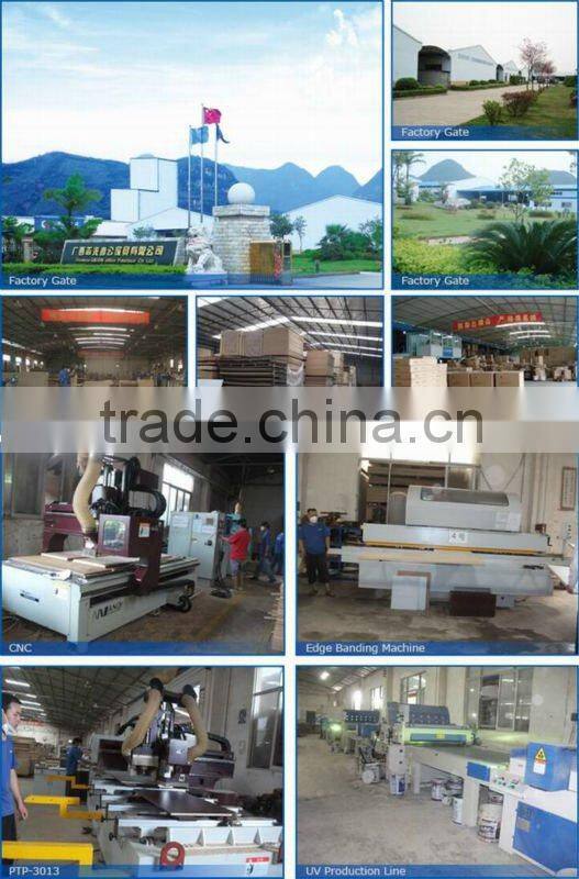 Cherry P-shaped office desk SON-41R