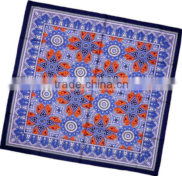 Sunflower Printed Silk Twill Foulard Scarf Orange/Black