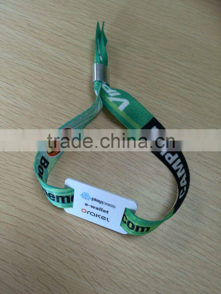 13.56MHz NFC Woven Wristbands With Ntag213/Ultralight EV1/Ultralight C