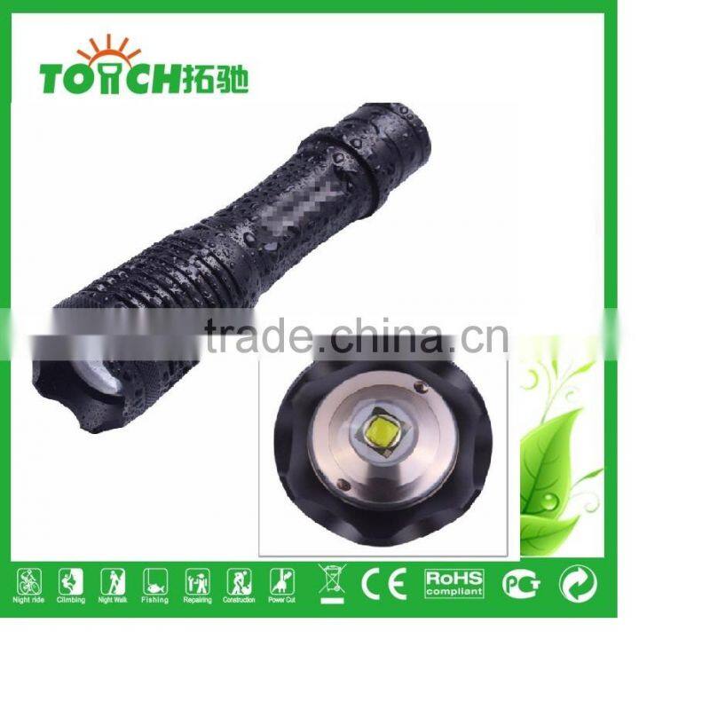 Zoomable Adjustable Focues LED Flashlight high power flashlight super waterproof 5 modes with SOS For outdoor hunting led lamp