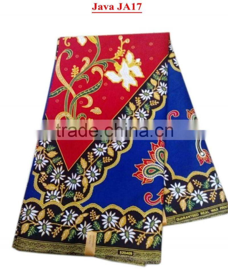 Royal blue african wax sunflower pattern soft material good quality african wax