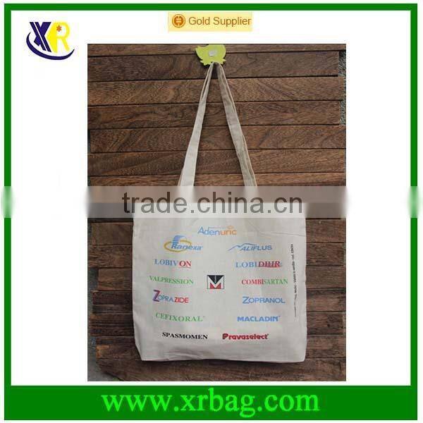 Custom colorful matching standard size canvas tote bag
