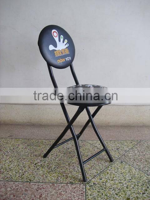 Living room wholesale cheap metal folding stool with back