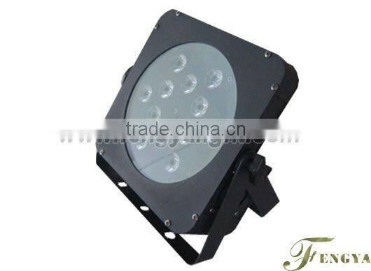 HOT!!!12pcs 4 in1 RGBW 10W led par light flat FY-125A