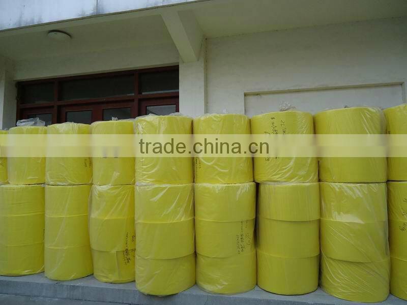 Yellow needle punched non-woven cleaning cloth fabric rolls