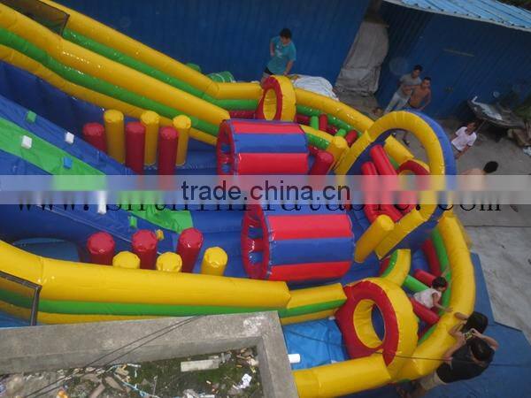 boot camp inflatable obstacle courses/ inflatable obstacle bouncer with slide
