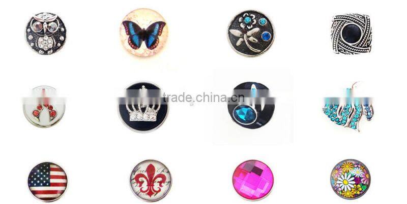 2015 Hot Fashion Detachable DIY Snap Button Jewelry Red Crystal Czech Snap on Jewelry