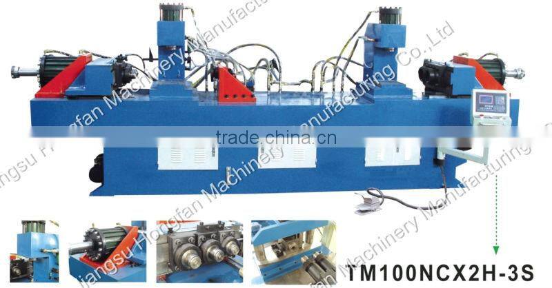 Double-head automatic hydraulic metal steel and aluminum pipe and tube end forming machines machinery