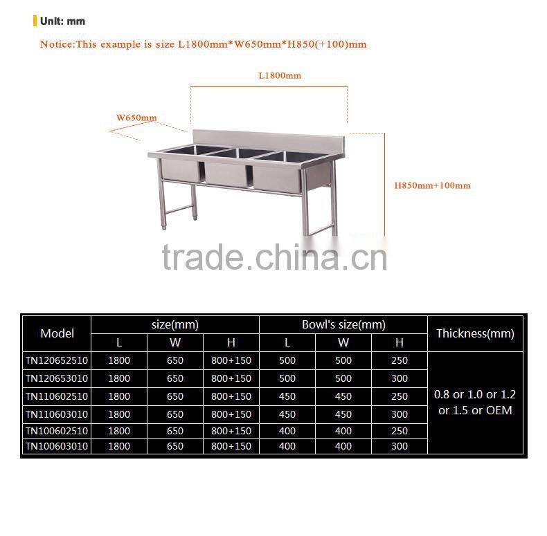 cheap wholesale top quality single bowl kitchen stainless steel sink with drainboard