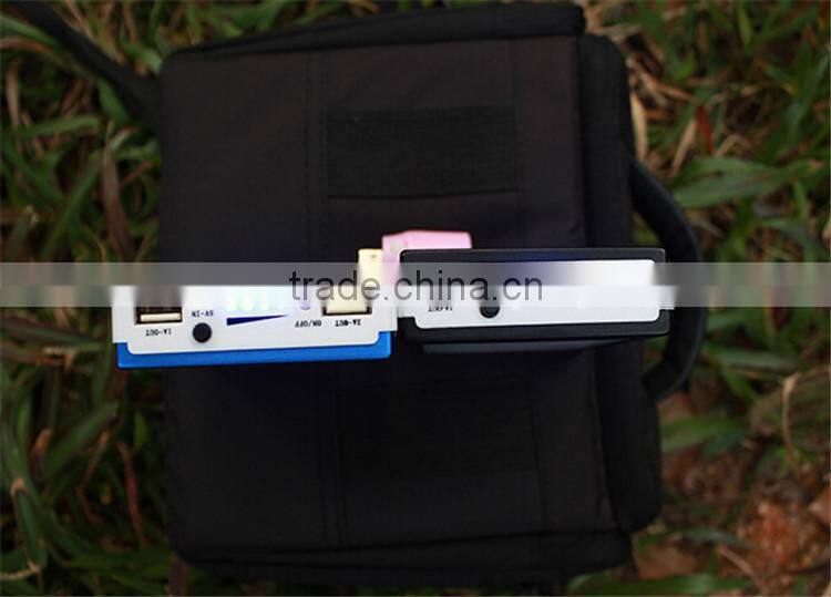 High quality Universal solar power 6000mah usb power bank with led light