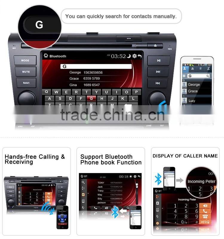 EONON D5151Z 7" Digital Touch Screen Car DVD Player with Built-in GPS For Mazda 3