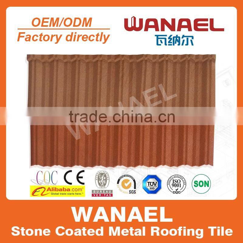 2016 Building Material Classical Colorful Stone Coated Metal Roof Tile in China