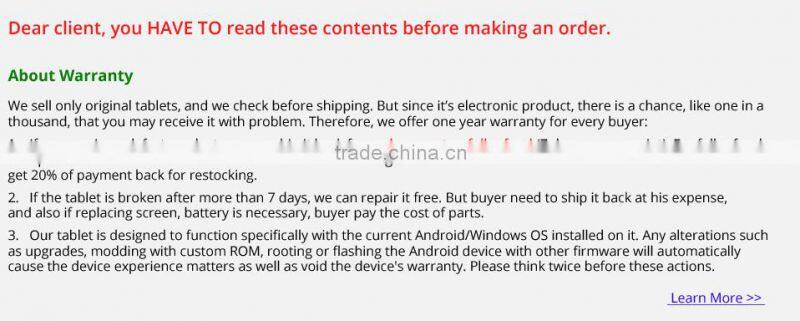 8" Plus Dual Boot Tablet PC Intel Atom 5 Z8300 1.44GHz 2GB 32GB WGA IPS Screen Bluetooth 4.0 HDMI Bluetooth 4.0