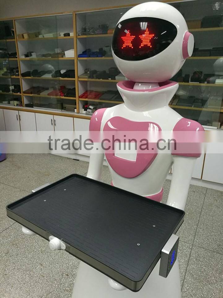 Intelligent Beauty Humanoid Robot Waiter Controlled by Remote