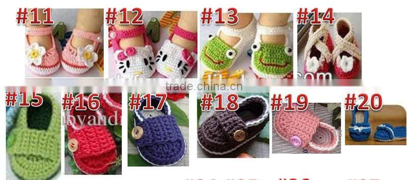 2015 best selling hand made crochet baby sandal shoes pattern