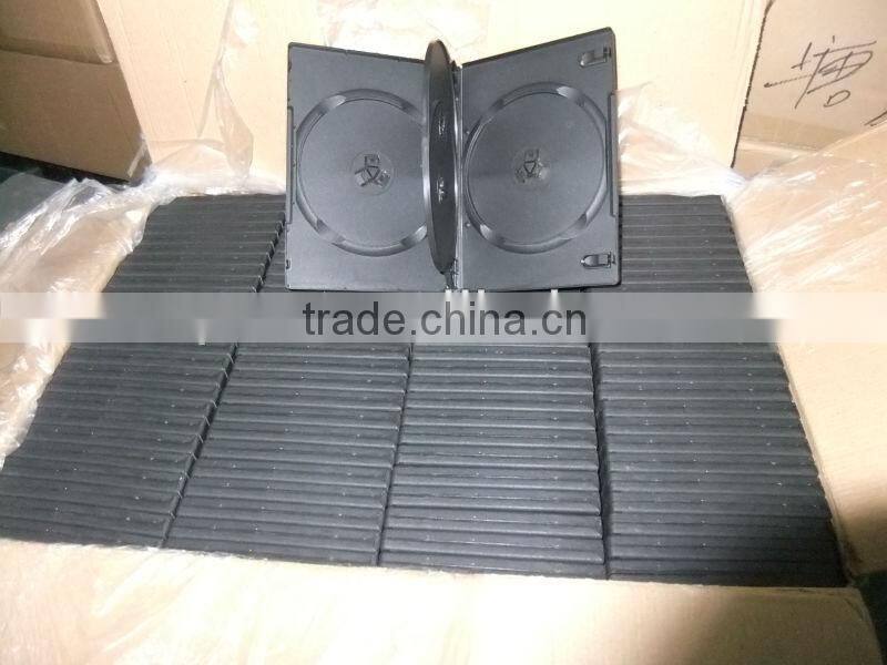 factory sale different packing! single tray and double tray 14MM DVD case