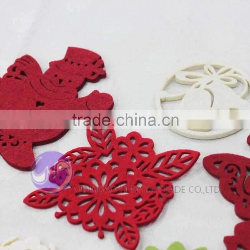 alibaba china wholesale Die Cut Laser Cut Felt tea cup coaster