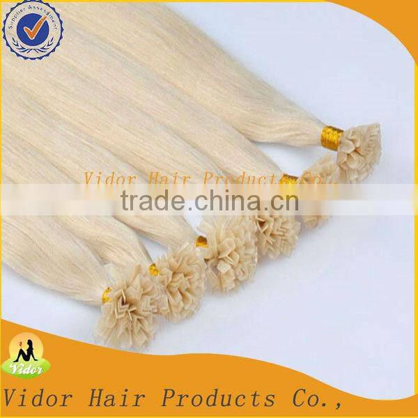 Hot Selling Pro bonded Hair Virgin Remy Brazilian V Tip Hair Extension