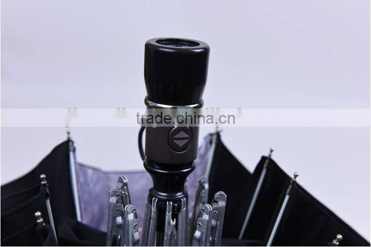 190T Fabric with Teflon Strong windproof superlight frame 8 ribs automatic travel umbrella with Aluminium frame