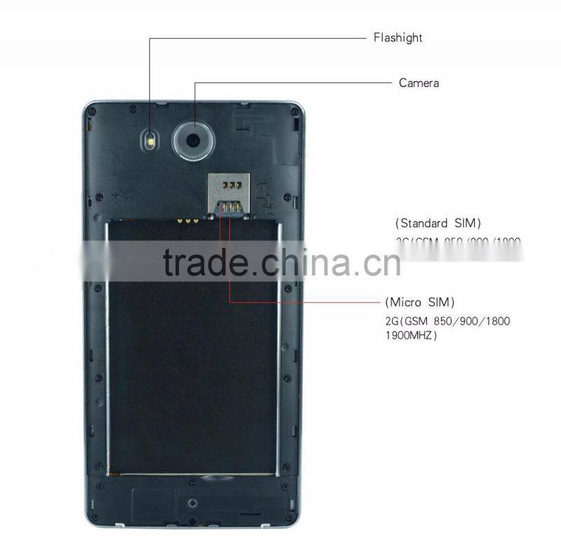 6.0'' Smartphone Android 5.1 MTK6580 Quad Core RAM 512MB ROM 4GB Unlocked 3G WCDMA GPS JKA8 Phone