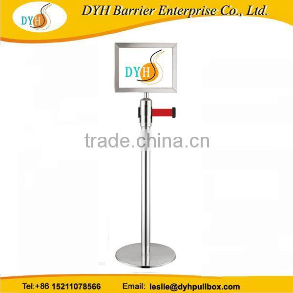 steel sign top for queue pole vertical sign board exhibition display barrier