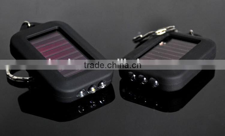 Factory direct cheap solar flashlight keychain custom promotional gifts