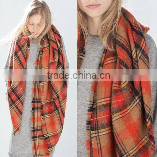tartan scarf beige tartan plaid scarf