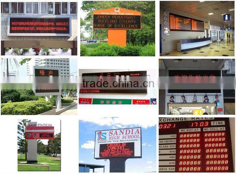 moving single and dual color led sign board for school bank roadside
