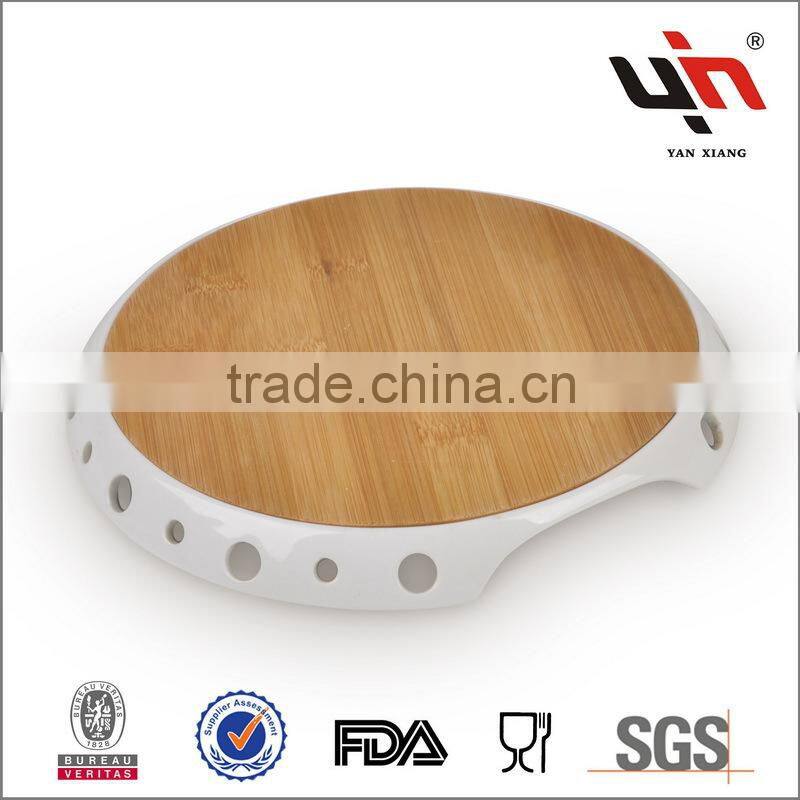 Bamboo Cheese Board With Knives