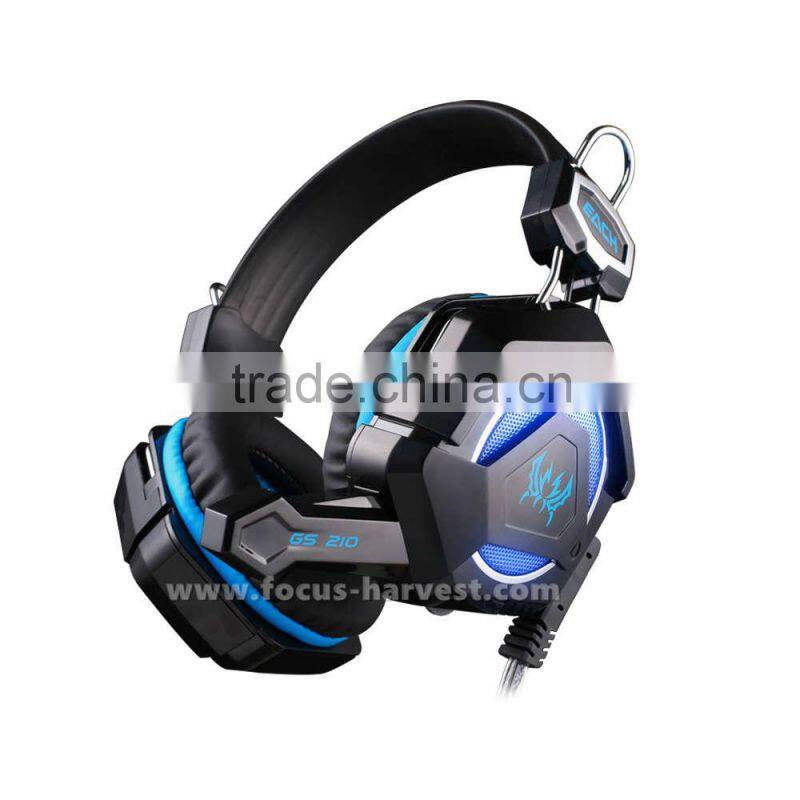 EACH GS210 Gaming Headphones Gaming Headset Gamer Headband Colorful LED Earphones With Mic Stereo Fone De Ouvido for PC Gamers
