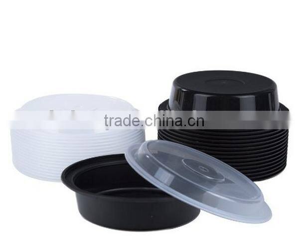 Round PlastRound Plastic Meal Preparation Container / Food Saver with Clear Lid, Microwave & Dishwasher Safe, 24 ounce, 16 pack