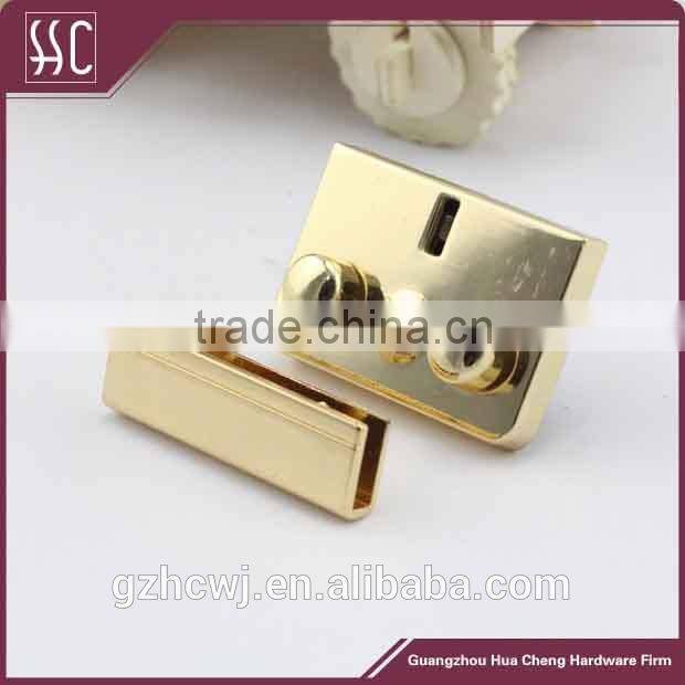 metal rectangle bag lock,fashion hadbag lock,Guangzhou hardware metal lock