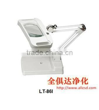 Desk-clamp Rectangle Fluorescent Magnifying Lamp