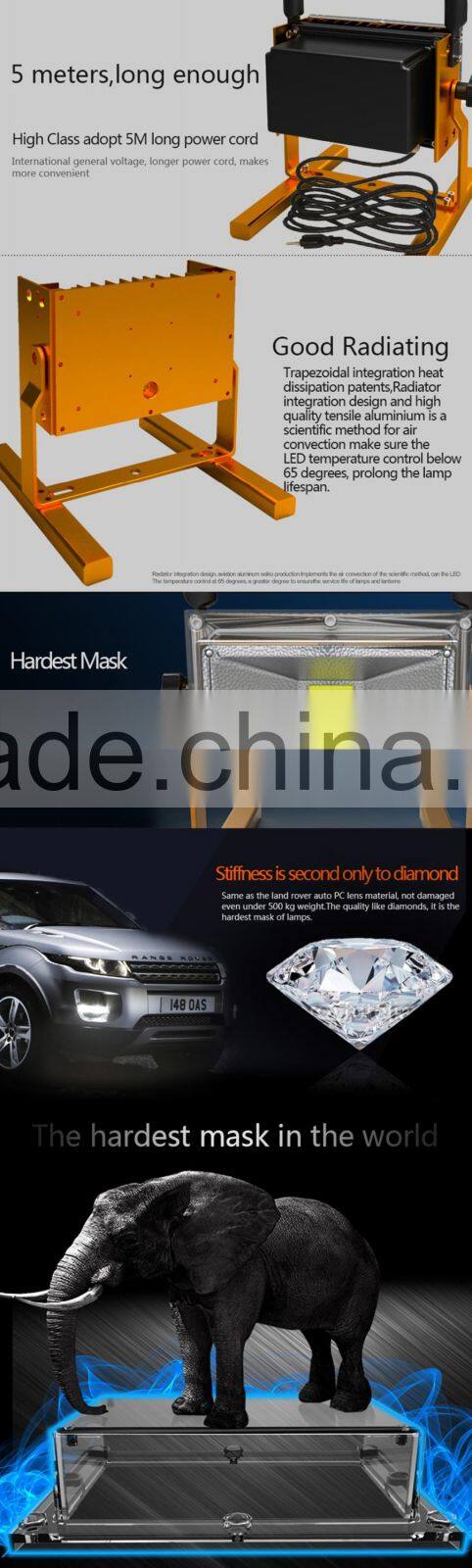 Outdoor Portable 30W 40W 50W Emergency IP65 Outdoor Waterproof LED Flood Light Work Lamp Lighting