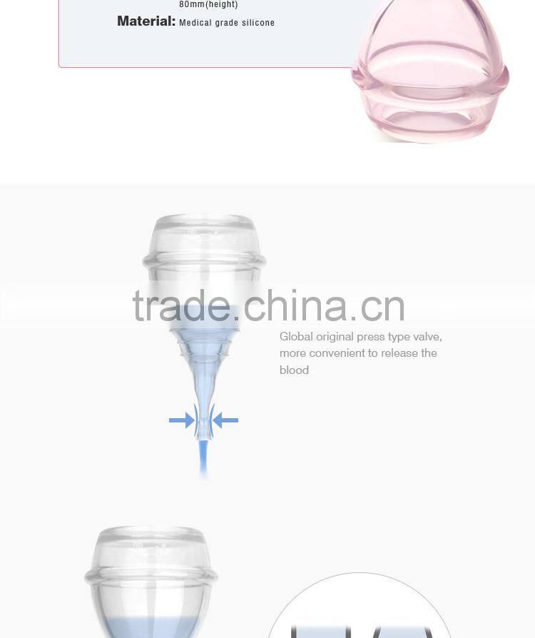 reusable women feminine hygiene care menstruation period cup