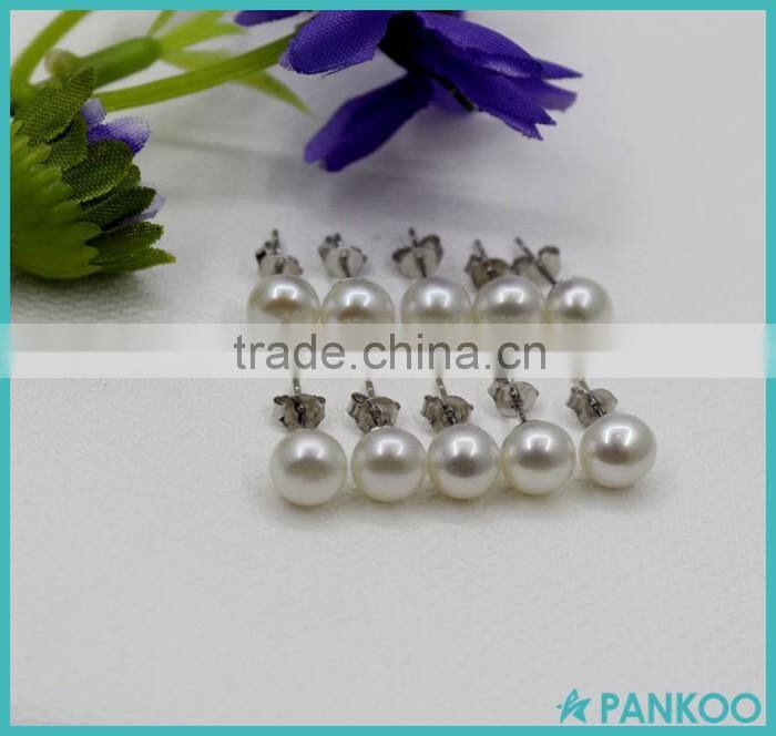 Wholesale Latest Design Of 925 Sterling Silver Freshwater Pearl Stud Earrings