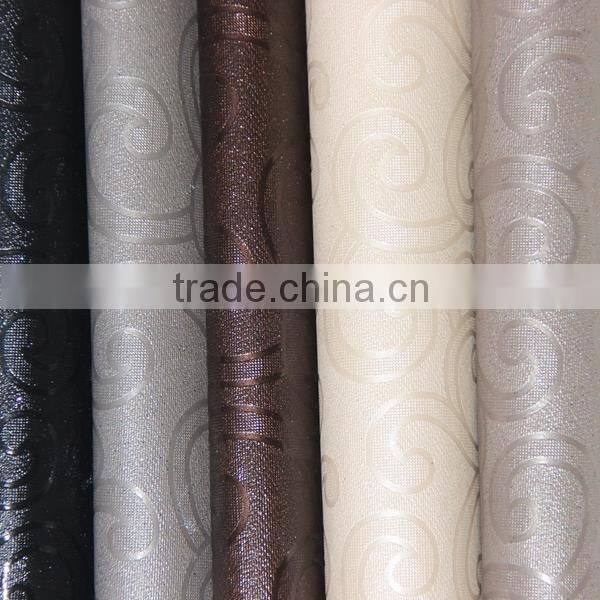 PVC leather for interior decoration with nice metallic color