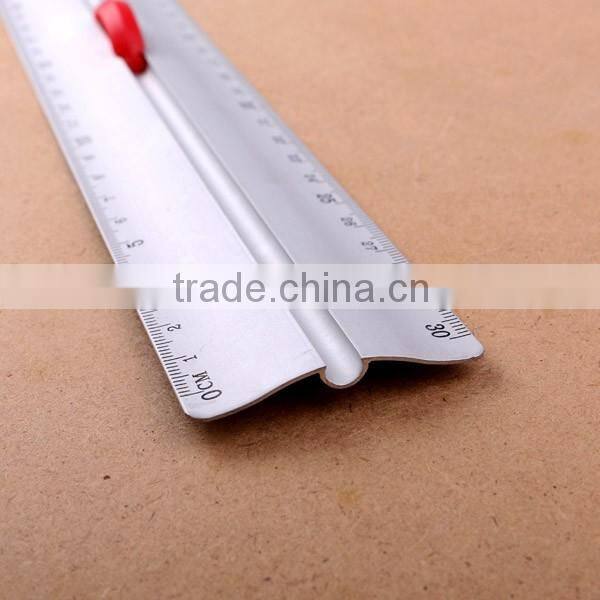8''/12" Aluminum Ruler with red Finger Grip,aluminum level ruler with handle