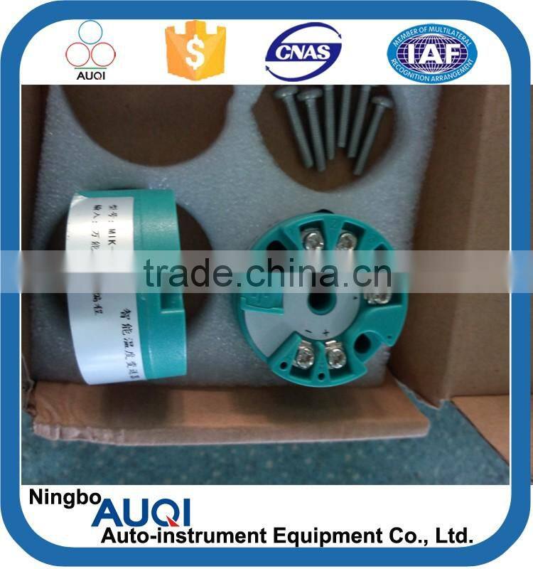 Programmable head mounted 4-20ma pt100 temperature transmitter