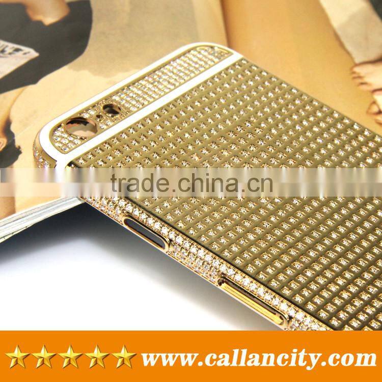 24k gold plated diamonds for iPhone 6s housing custom