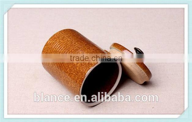 tobacco ceramic jar in cigarette container design with lid