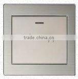 reset wall switch and socket , aluminium and stainless steel and PC panel