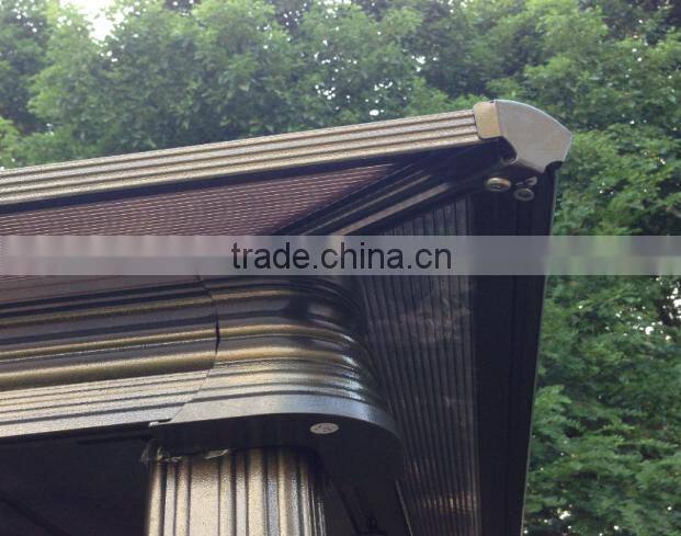 10'x12' with mosquito netting hard top sun shelter polycarbonate gazebo