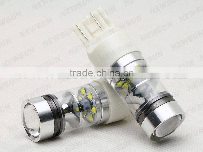2pcs Super Bright 15SMD C ree XBD chips LED Red T20 7443 W21/5W Car Tail Led Bulb Light Brake Lights Fog Lamps 75W